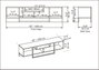 Hanah Home Asal 150 Soporte de TV Negro y Oro